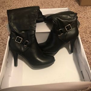 Black boots with heels